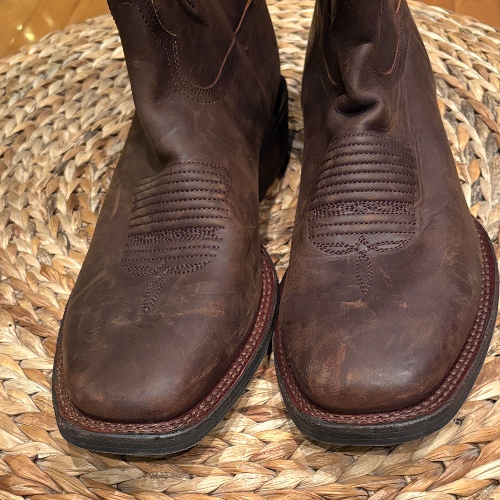 Men's Western Leather Cowboy Boots - Brown
